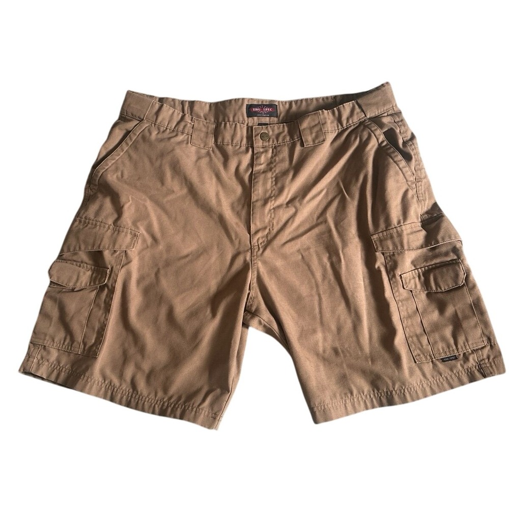 TRU-SPEC Mens Cargo Shorts Size 42 Brown Casual Outdoor Work‎ Utility